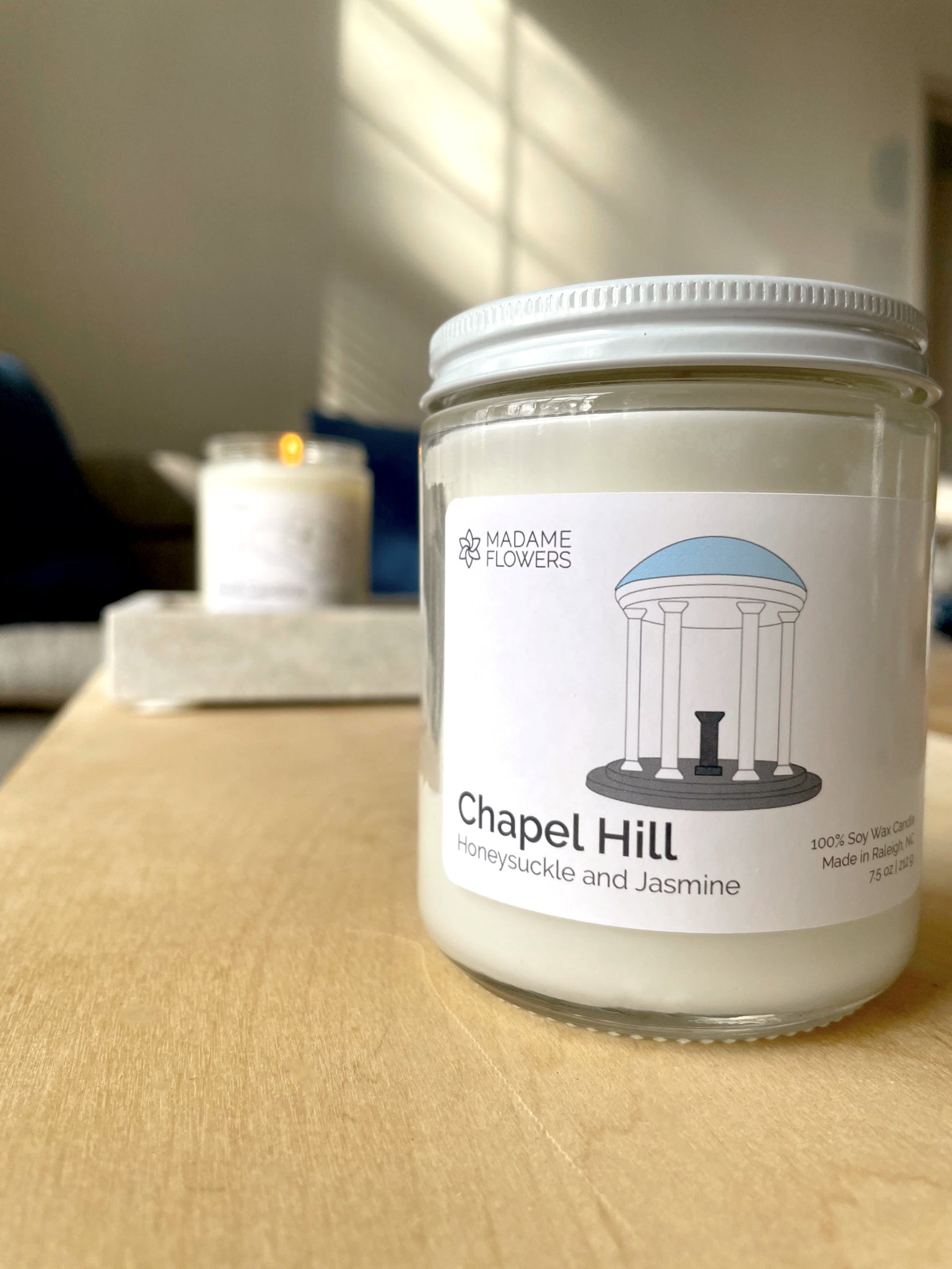 Chapel Hill North Carolina Candle | Honeysuckle + Jasmine
